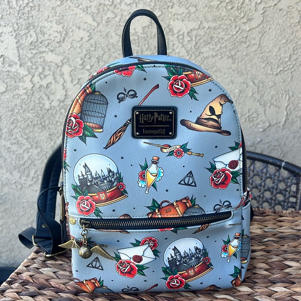 Loungefly Harry Potter AOP Rare Tattoo Mini Backpack